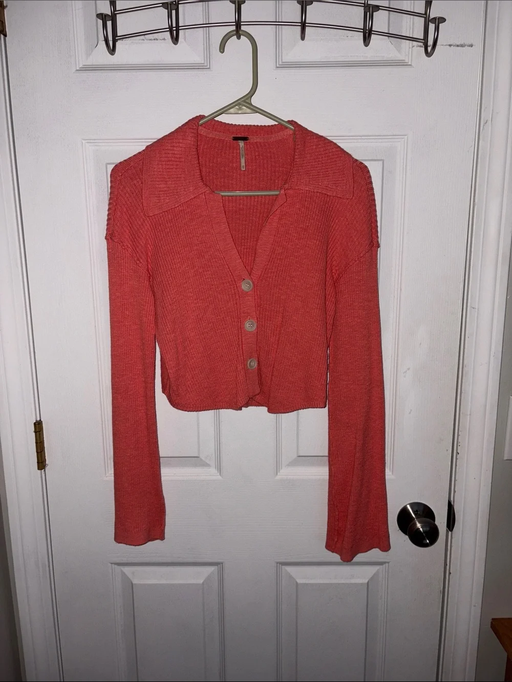 Free People collared ribbed top